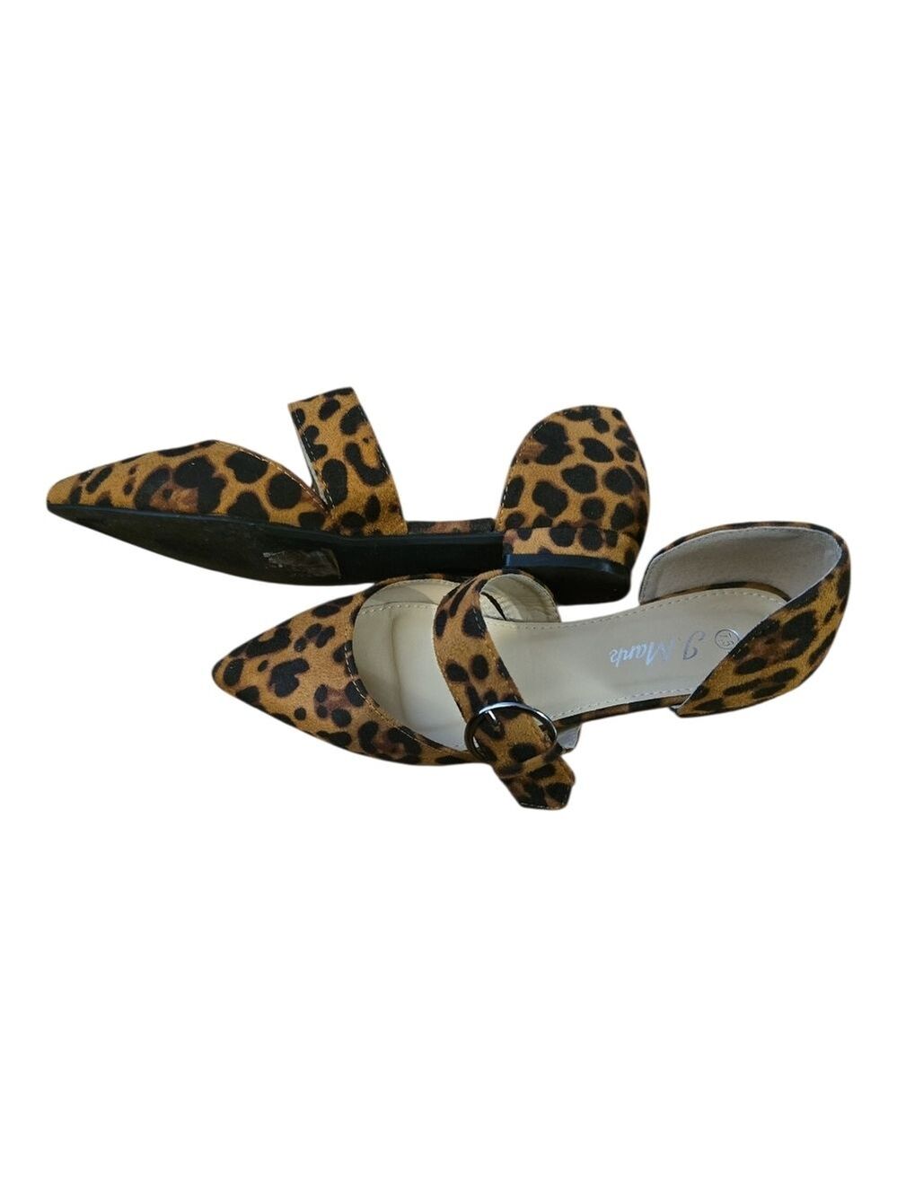 Adams Leopard Print Ballet Flats Buckle Women’s Size 7.5 Brown Black - Picture 4 of 6